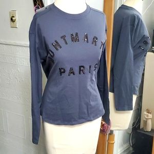 Zara Long Sleeve Gray Top